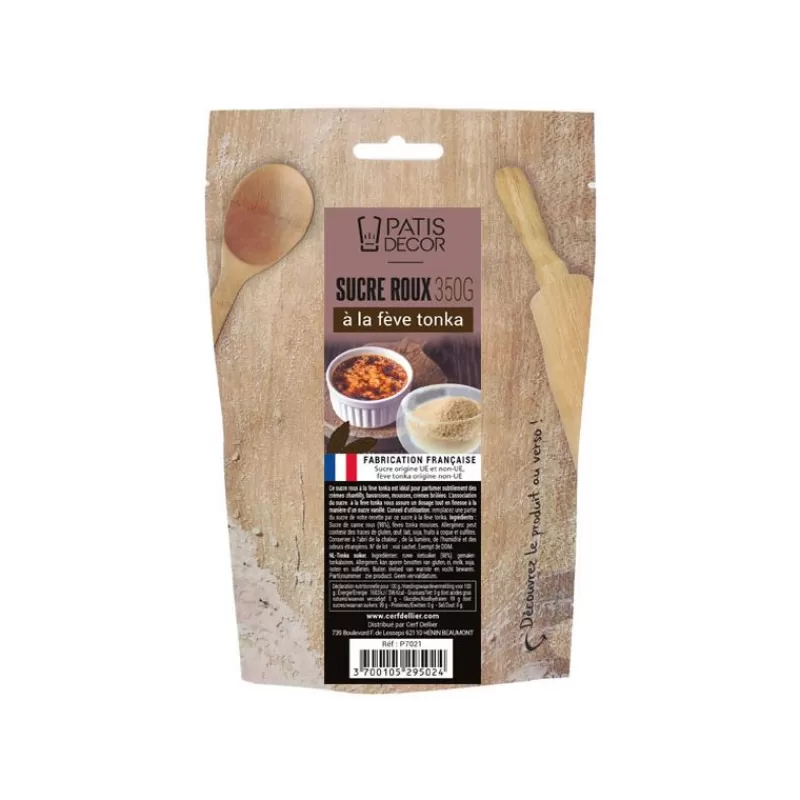 Cerf Dellier Sucre Roux A La Feve Tonka Patisdecor 350 G