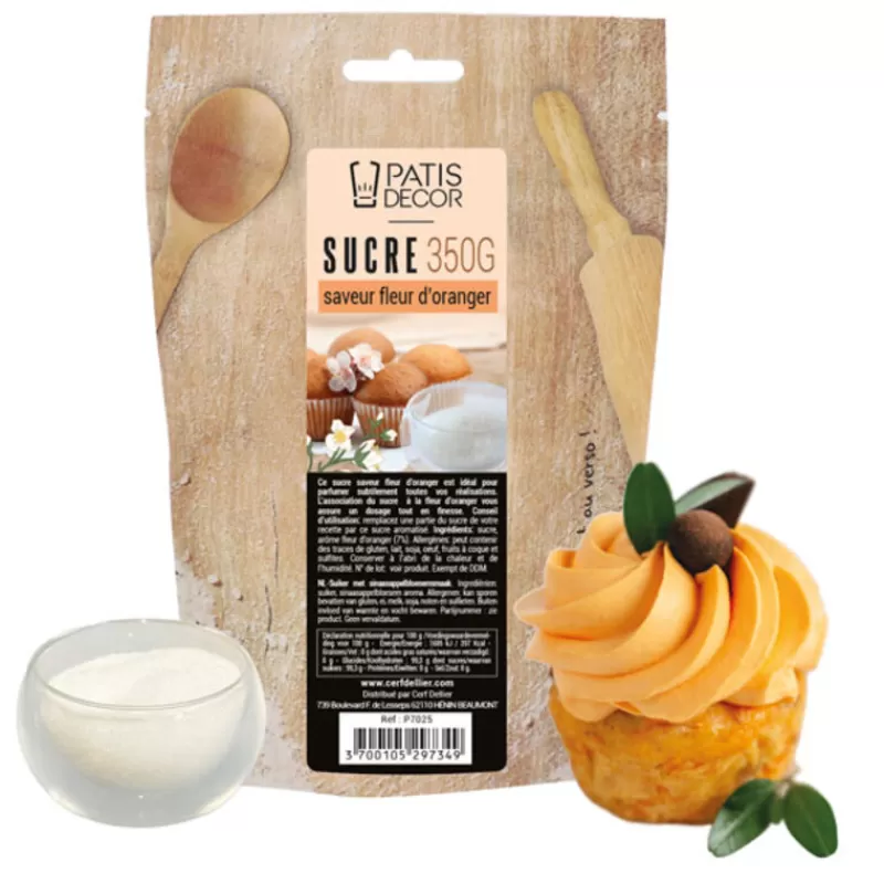 Cerf Dellier Sucre Saveur Fleur D'Oranger Patisdecor 350 G