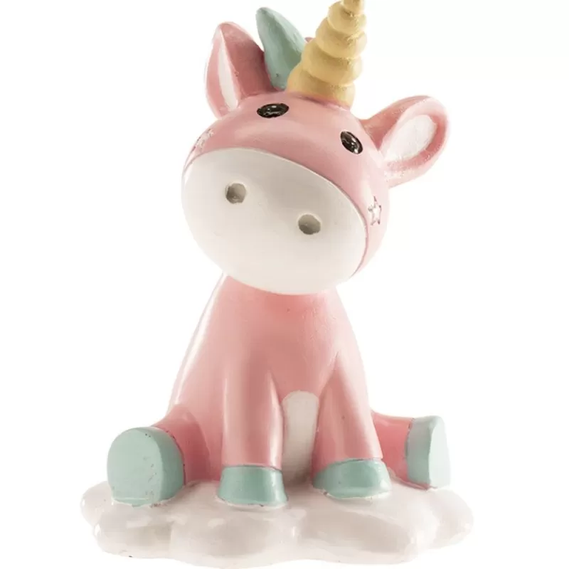 Cerf Dellier Sujet De Baptême Licorne Rose 10 Cm Sale