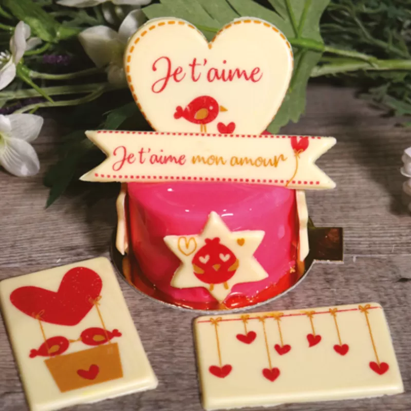 Cerf Dellier Transfert Chocolat Theme Saint Valentin Hot
