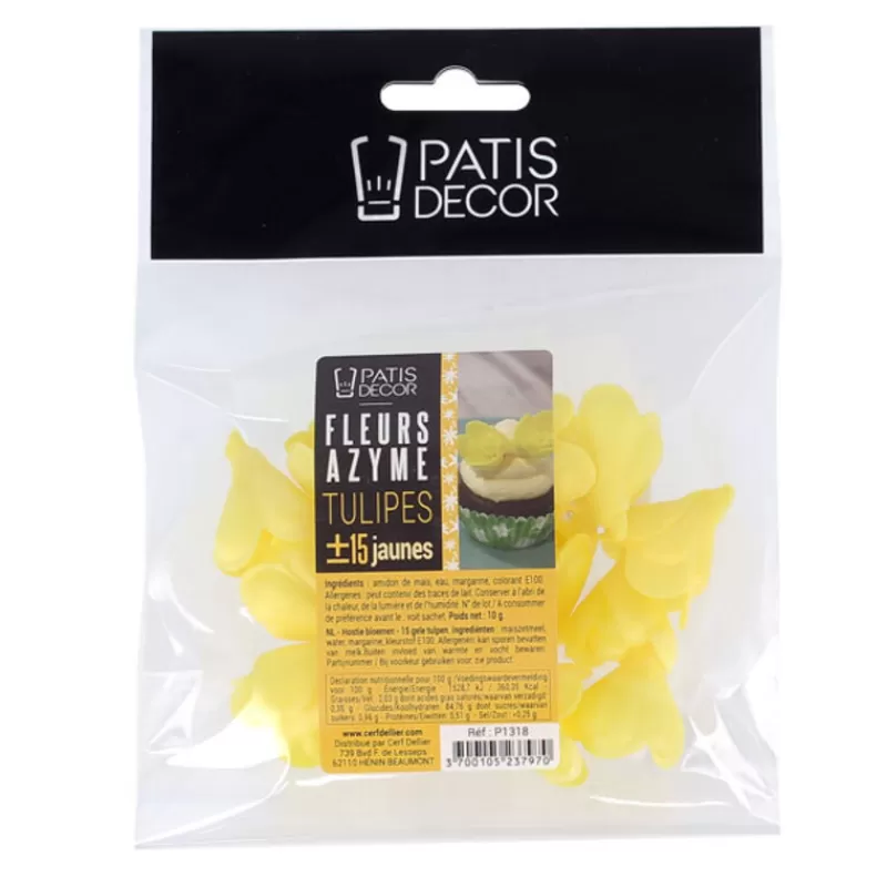 Cerf Dellier Tulipe Jaune En Azyme Patisdecor (X15) Discount