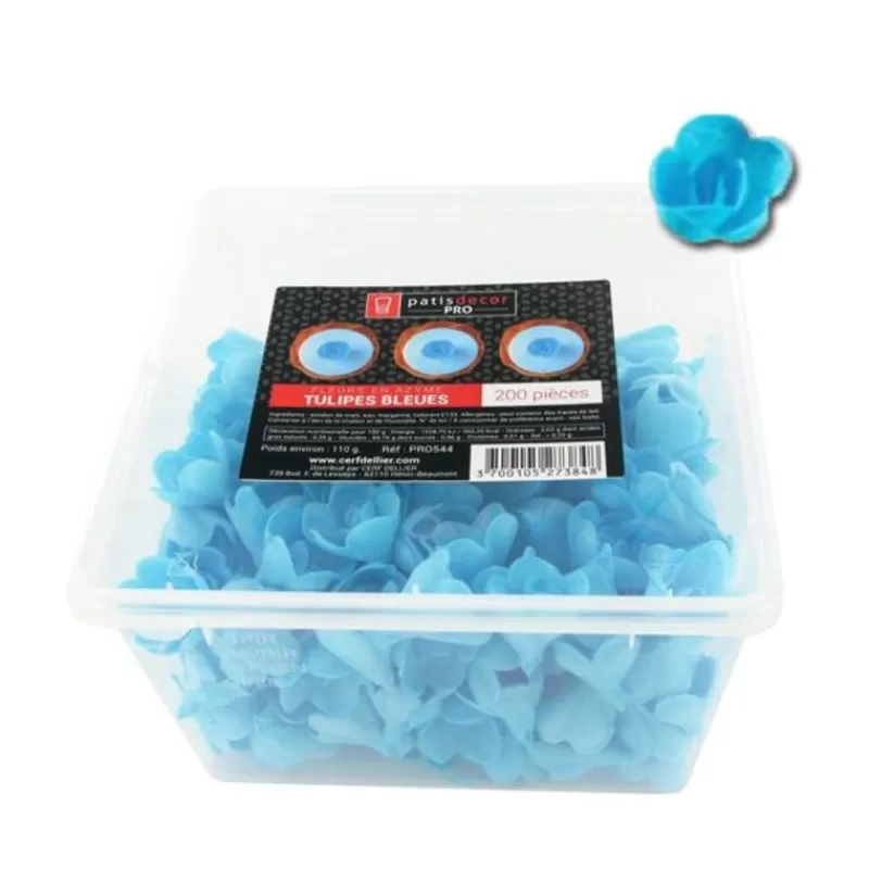 Cerf Dellier Tulipes Bleues En Azyme Patisdecor Pro (X200) Shop
