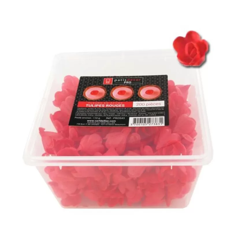 Cerf Dellier Tulipes Rouges En Azyme Patisdecor Pro (X200) Shop